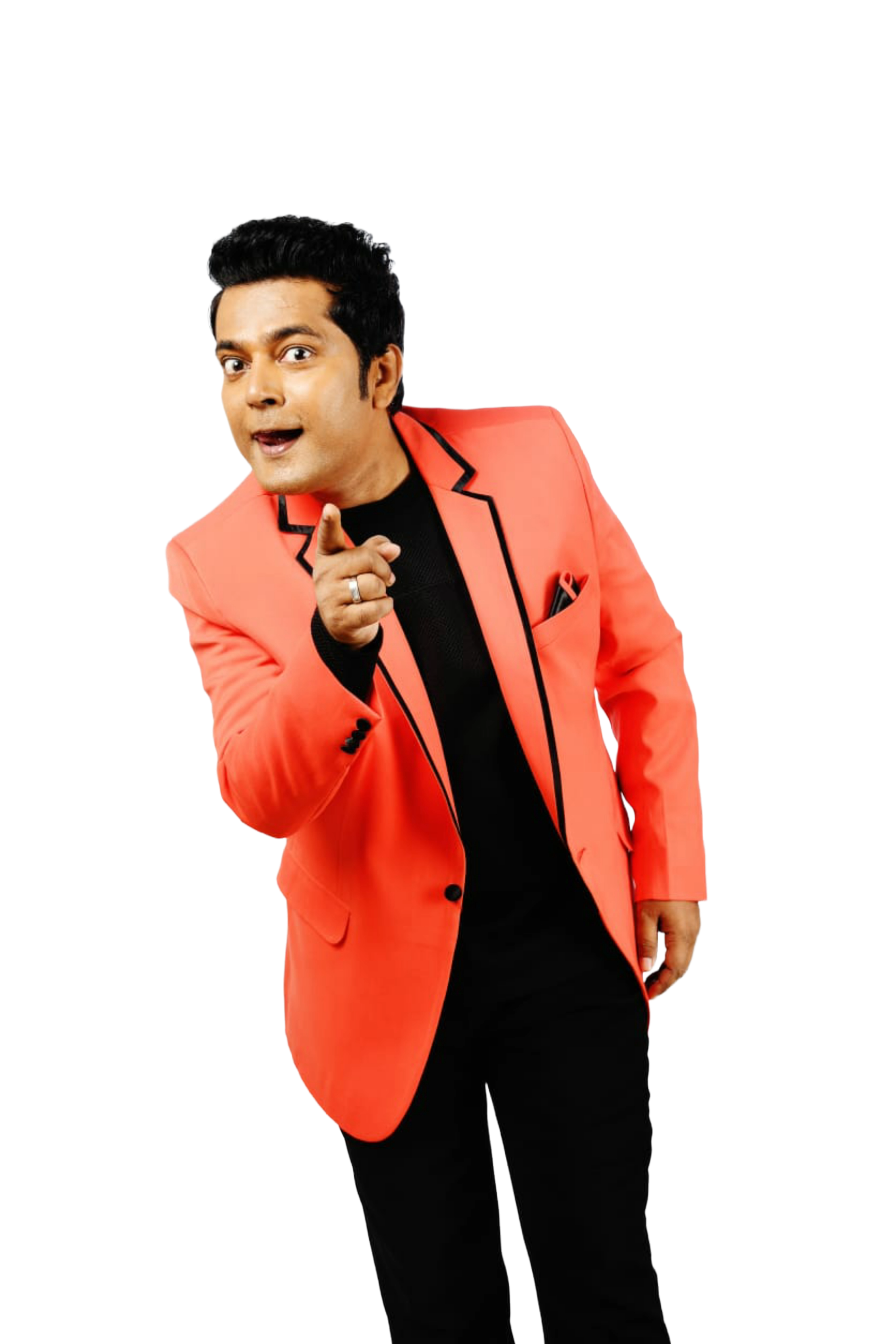 Navin Prabhakar, India's top corporate comedian, on stage