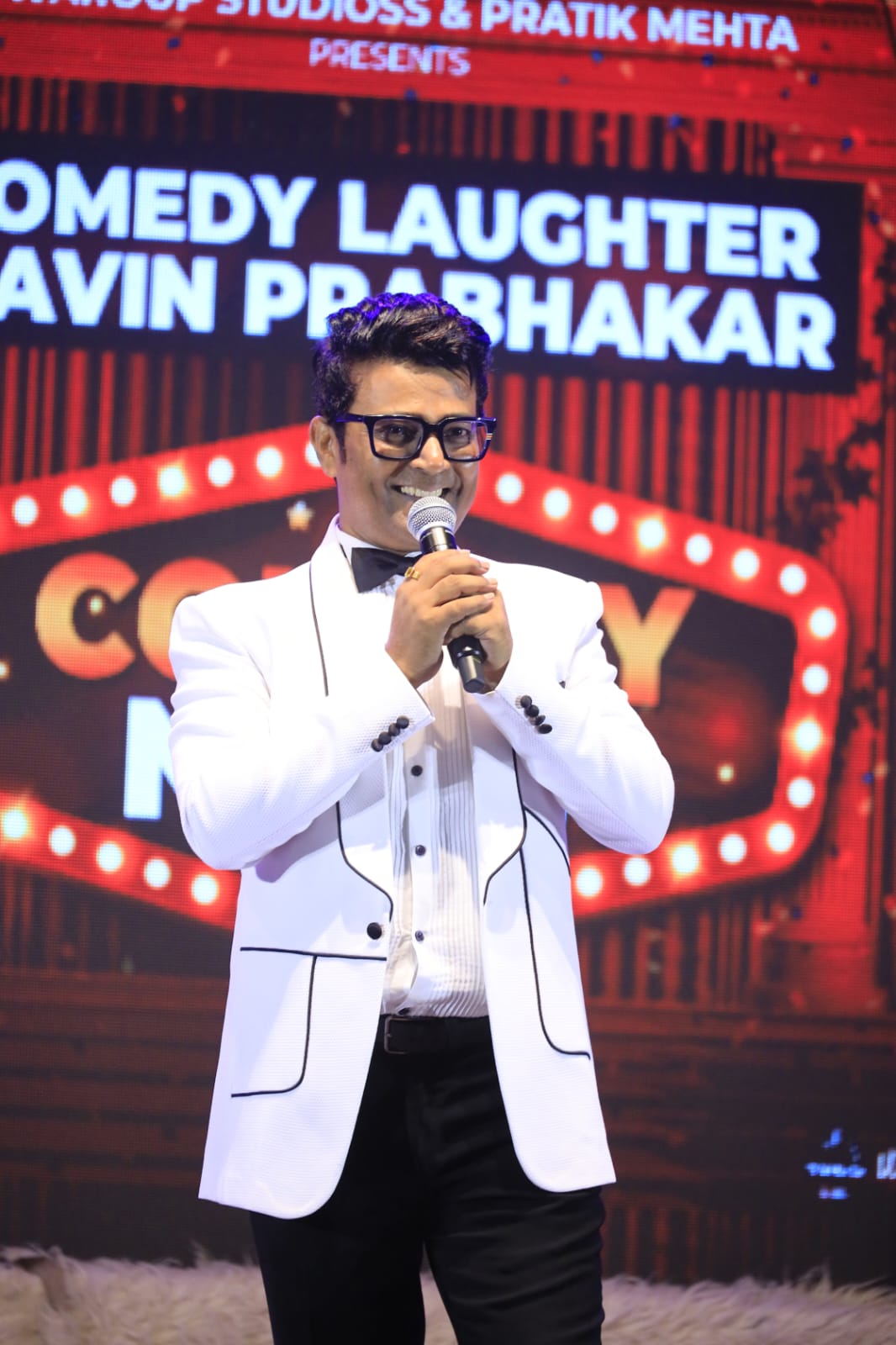 Navin Prabhakar engaging a corporate audience