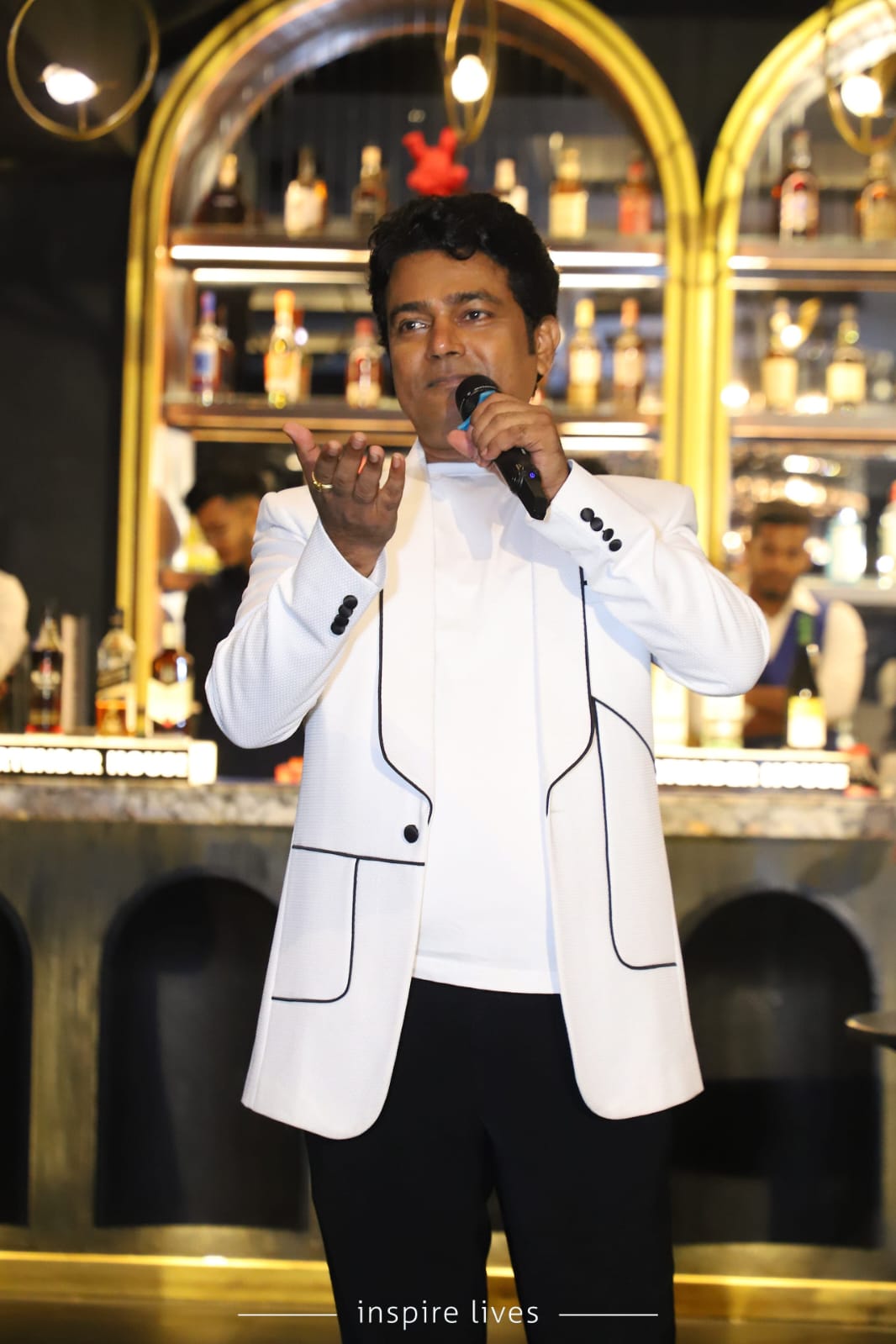 Navin Prabhakar performing his solo stand-up set